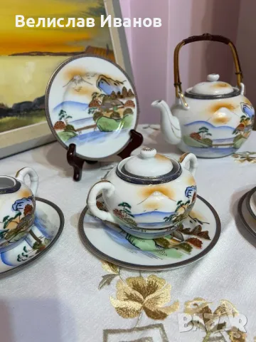 Японски сервиз от фин порцелан. Перфектно състояние.Маркирани., снимка 3 - Сервизи - 49247253