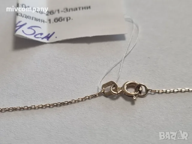 Златно колие(безкрайност) 1.66гр.45см., снимка 5 - Колиета, медальони, синджири - 56023219