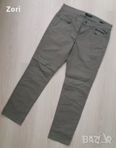 Летен памучен сиво-зелен панталон за момчета на възраст 12-13год. , снимка 1 - Детски панталони и дънки - 29486719