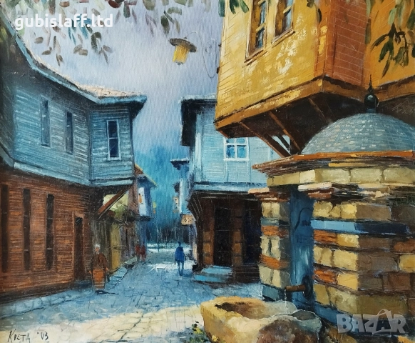 Картина "Старата чешма в Несебър", худ. К. Станоев (Коста), снимка 2 - Картини - 52908376