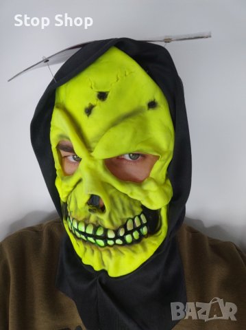 Неонова маска череп за Halloween Party Хелоуин 