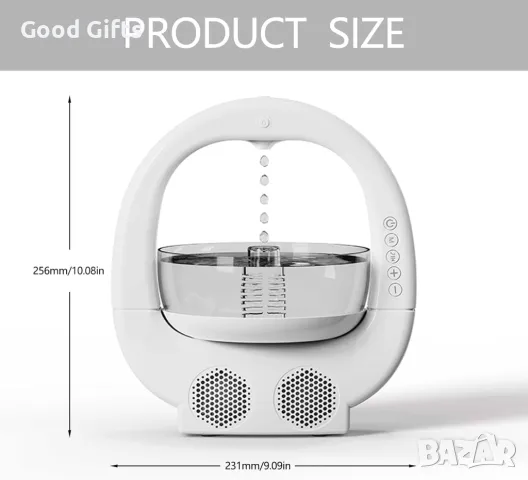 Антигравитационен Овлажнител за въздух, Арома дифузер с Bluetooth музика и светлина, снимка 7 - Други стоки за дома - 48039449