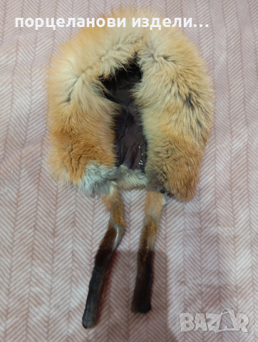 шапка от естествен косъм на лисица детски размер, снимка 6 - Шапки - 53927772