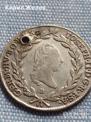 Сребърна монета 20 кройцера 1785г. Йозеф втори Кремниц Свещена Римска Империя 13624, снимка 4 - Нумизматика и бонистика - 42900531