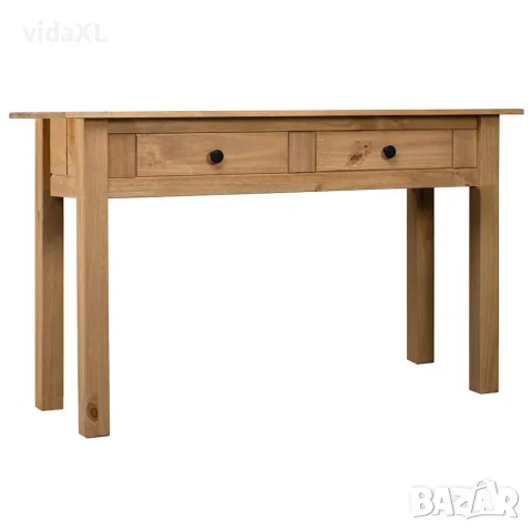 vidaXL Конзолна маса, 110x40x72 см, бор масив, стил Панама