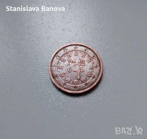 Португалска евро монета от 2 цента от 2002г., снимка 2 - Нумизматика и бонистика - 53244129