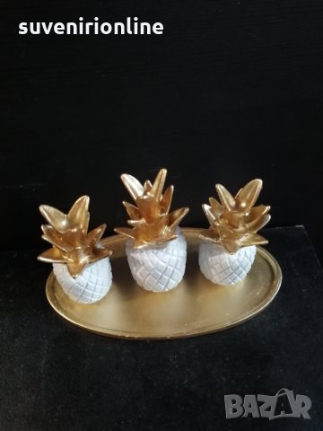 Декоративен комплект ананас, снимка 4 - Декорация за дома - 35421820