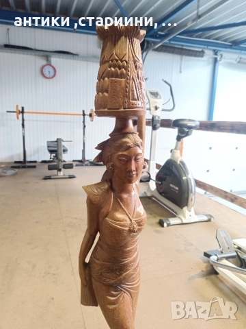голяма дървена статуетка от масивно дърво!, снимка 13 - Статуетки - 52167017