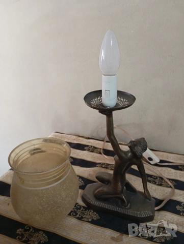 Настолна лампа "Орхидея" в стил арт нуво, снимка 6 - Настолни лампи - 53060694