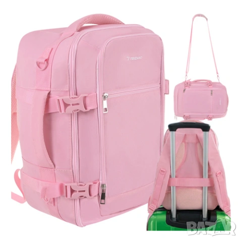 Раница за ръчен багаж в самолет 40x25x20 см / Пътна чанта - 2 цвята, снимка 3 - Чанти - 53924716