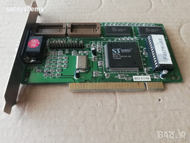 Видео карта S3 Trio64V+ Fastware 2MB PCI, снимка 5 - Видеокарти - 44652874