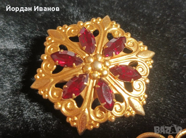 Старинни руски брошки с позлата , снимка 2 - Други - 52685890