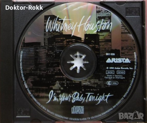 Whitney Houston – I'm Your Baby Tonight (1990, CD), снимка 3 - CD дискове - 40136248