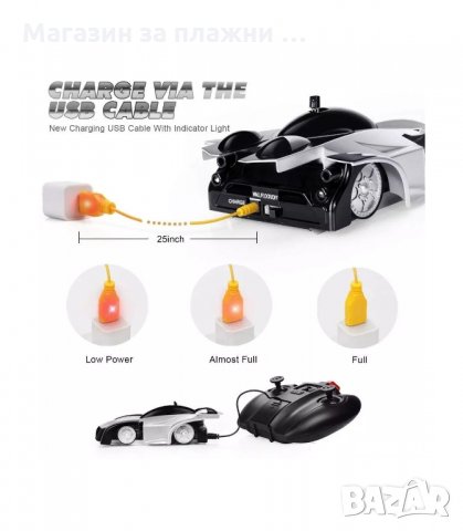 КОЛА ВЪРВЯЩА ПО СТЕНИ И ТАВАНИ ZERO GRAVITY - код 0710, снимка 13 - Електрически играчки - 34307674