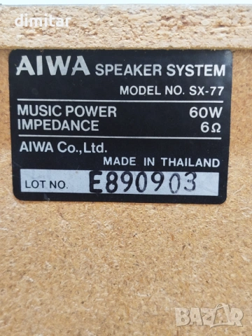 Тонколони AIWA  SX -77, снимка 4 - Тонколони - 53922690