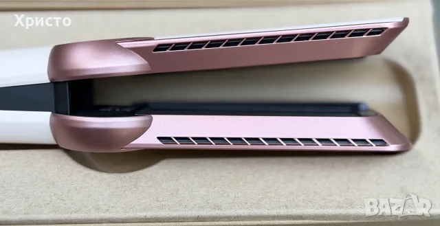 Dyson Airstrait Ceramic Pink / Rose Gold – преса и сешоар 2 в 1, 1600W, Wet & Dry, LCD дисплей, снимка 4 - Сешоари - 56157557