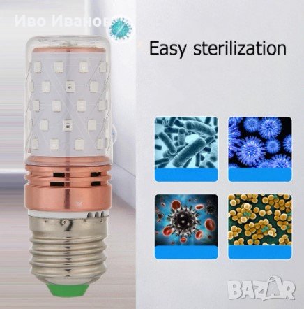 UV – Led крушка Е27, снимка 3 - Крушки - 31070116