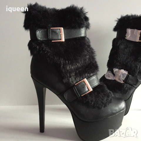 Нови боти с косъм , снимка 2 - Дамски боти - 53222541