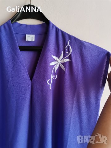 СТРАХОТНА РОКЛЯ В ЛЮЛЯКОВ ЦВЯТ РАЗМЕР 2-3XL, снимка 8 - Рокли - 36858606