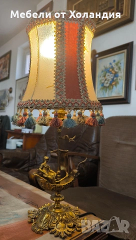 Бронзова настолна лампа, снимка 9 - Настолни лампи - 53074184