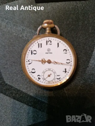 Рядък антикварен колекционерски немски джобен часовник Junghans Astra , снимка 5 - Антикварни и старинни предмети - 48698487
