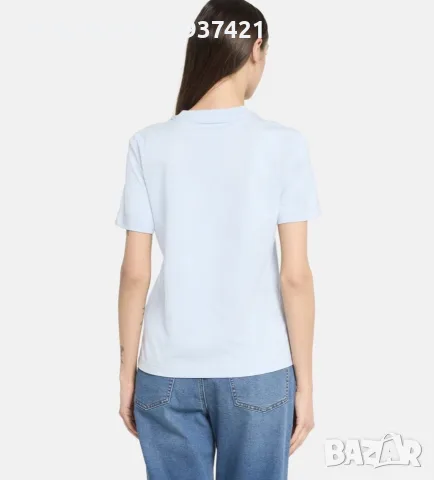 Дамска тениска Calvin Klein в нежен светлосин, снимка 4 - Тениски - 55925877