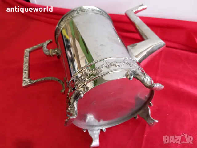  Стара Посребрена БАРОКОВА Кана , Чайник, снимка 6 - Антикварни и старинни предмети - 47964793