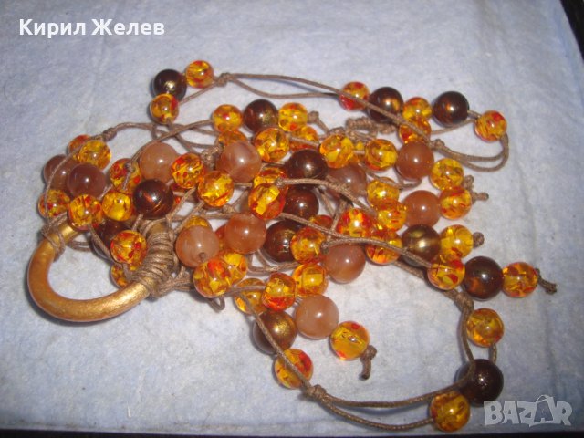 МНОГО КРАСИВА РЕТРО АРТ ОГЪРЛИЦА от КАТАЛИН ТОПЕН КЕХЛИБАР 30144, снимка 6 - Колиета, медальони, синджири - 37900529