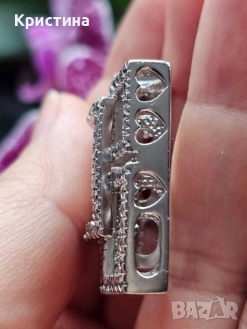 Нова масивна сребърна висулка с циркони, снимка 6 - Колиета, медальони, синджири - 52236692