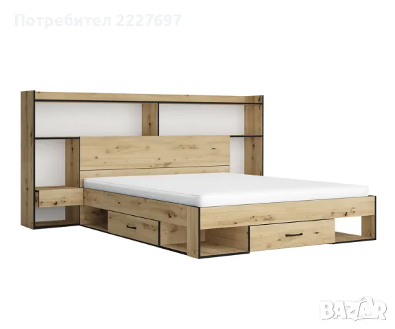 Спалня Лайт - Артизан за матрак 160/200, снимка 3 - Спални и легла - 48138403