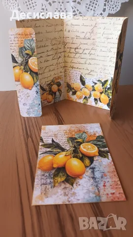 Картичка-плик с лимони, снимка 6 - Картини - 56320569