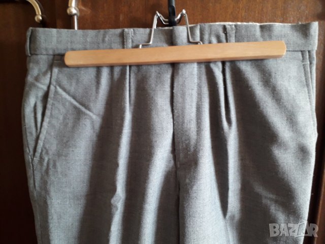 Мъжки вълнен панталон сив размер М-Л, снимка 2 - Панталони - 31692251