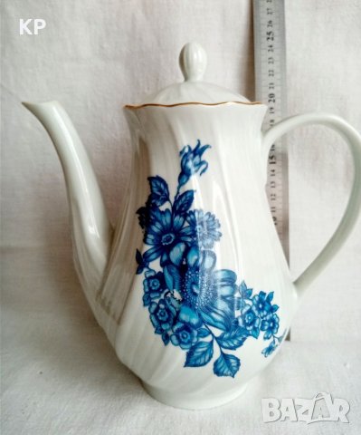 💙 Винтидж чайник сини цветя , снимка 2 - Антикварни и старинни предмети - 39720544