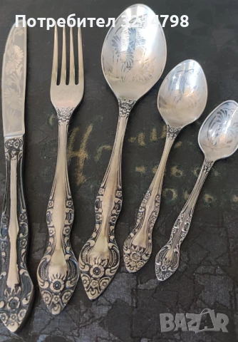Ретро посребрени прибори за хранене , снимка 4 - Антикварни и старинни предмети - 50922689