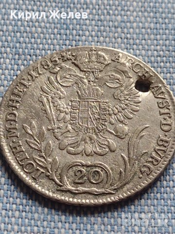 Сребърна монета 20 кройцера 1785г. Йозеф втори Кремниц Свещена Римска Империя 13624, снимка 9 - Нумизматика и бонистика - 42900531