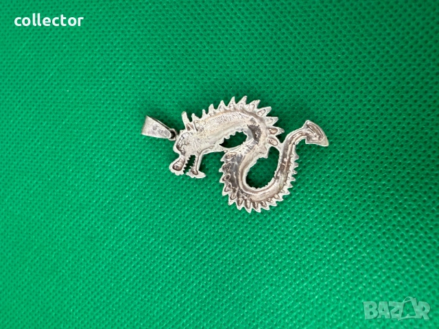 Сребърна висулка китайски дракон. №7552, снимка 5 - Колиета, медальони, синджири - 52237379