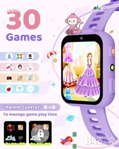 Детски смарт часовник TICTIKY Planet 2 с 30 игри и две камери, снимка 6 - Детски - 55955493