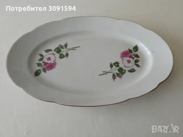  български порцелан плато за сервиране дължина -34см, ширина 15см, снимка 5 - Други ценни предмети - 48959506