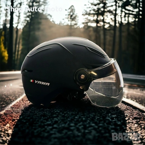 Каска Automat, Каска за мотор с визьор, 523, Черен