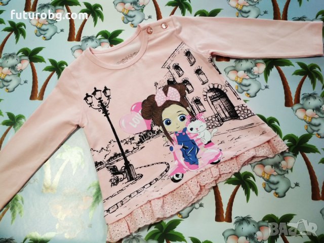 Розова блуза за момиче, снимка 3 - Бебешки блузки - 32206792