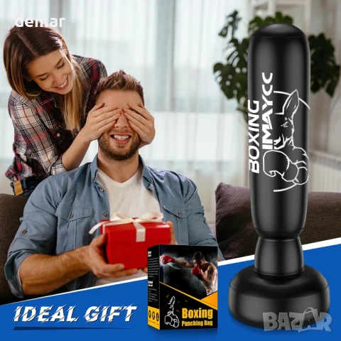 IMAYCC Самостоятелен боксов чувал, удебелен 180 см PVC боксов чувал за възрастни, с пясък или вода, снимка 7 - Бокс - 50942593