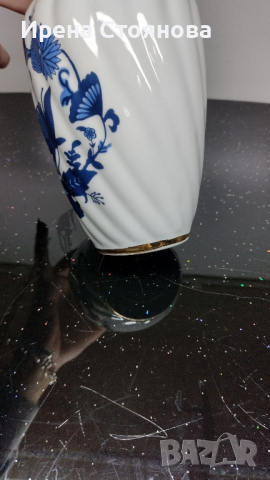 Ваза с декор син лук, без маркировка. , снимка 6 - Вази - 44817448
