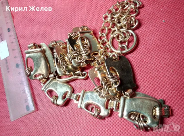 ПРЕКРАСНО СТИЛНО ДЕКОРАТИВНО ПОЗЛАТЕНО ФЕШЪН АРТ ДАМСКО КОЛАНЧЕ от БЛАГОРОДНА СТОМАНА 47376, снимка 8 - Колани - 47296531