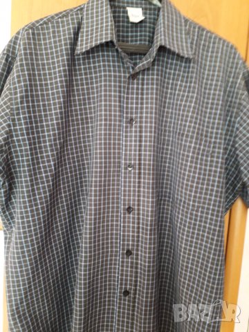 Мъжка риза къс ръкав на квадратчета 41/42, снимка 3 - Ризи - 29157454