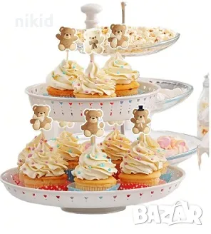 100 бр кафяво мече мечета малки самозалепващи лепенки стикери за ръчна изработка за подарък, снимка 3 - Други - 47598225