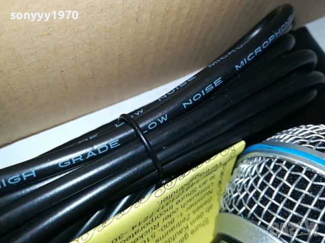 SHURE-КОМПЛЕКТ С КАБЕЛ И КОЖЕН КЕЙС 0911231715, снимка 5 - Микрофони - 42923114