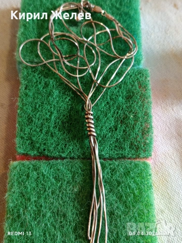 Авторско сребърно колие стил и елегантност 11940, снимка 5 - Колиета, медальони, синджири - 54079472