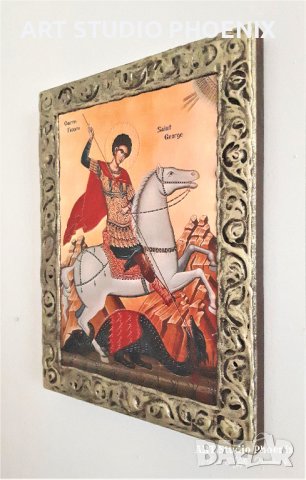 Икона на Свети Георги Победоносец icona Sveti Georgi Pobedonosec, снимка 3 - Икони - 14331566