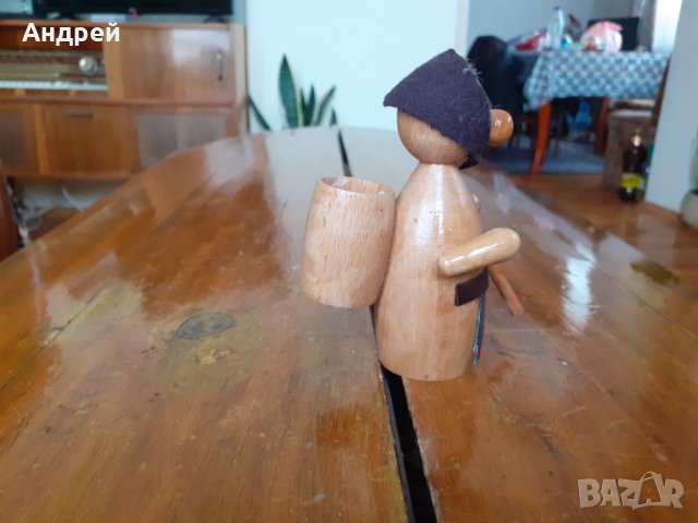 Стара дървена фигурка #2, снимка 2 - Антикварни и старинни предмети - 31580988