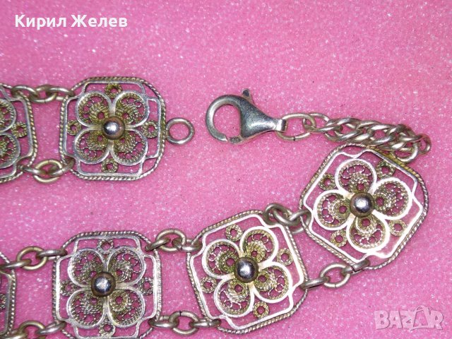 СТАРИННА ФЛОРАЛНА ФИЛИГРАННА СРЕБЪРНА ГРИВНА СРЕБРО 925 МАЙСТОРСКА РЪЧНА ИЗРАБОТКА 41880, снимка 13 - Антикварни и старинни предмети - 44394258